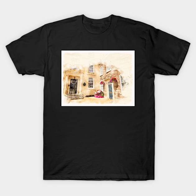 Chipping Sodbury - Watercolour T-Shirt by Graz-Photos